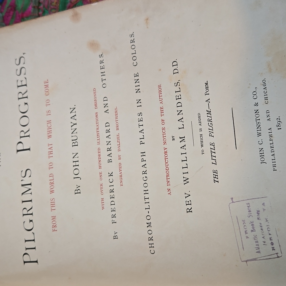 The Pilgrim's Progress Book, Perrless Edition, Published 1892 - Picture 3 of 12
